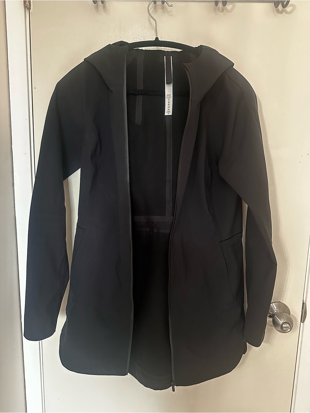 lululemon athletica Black Hooded Trench Coat